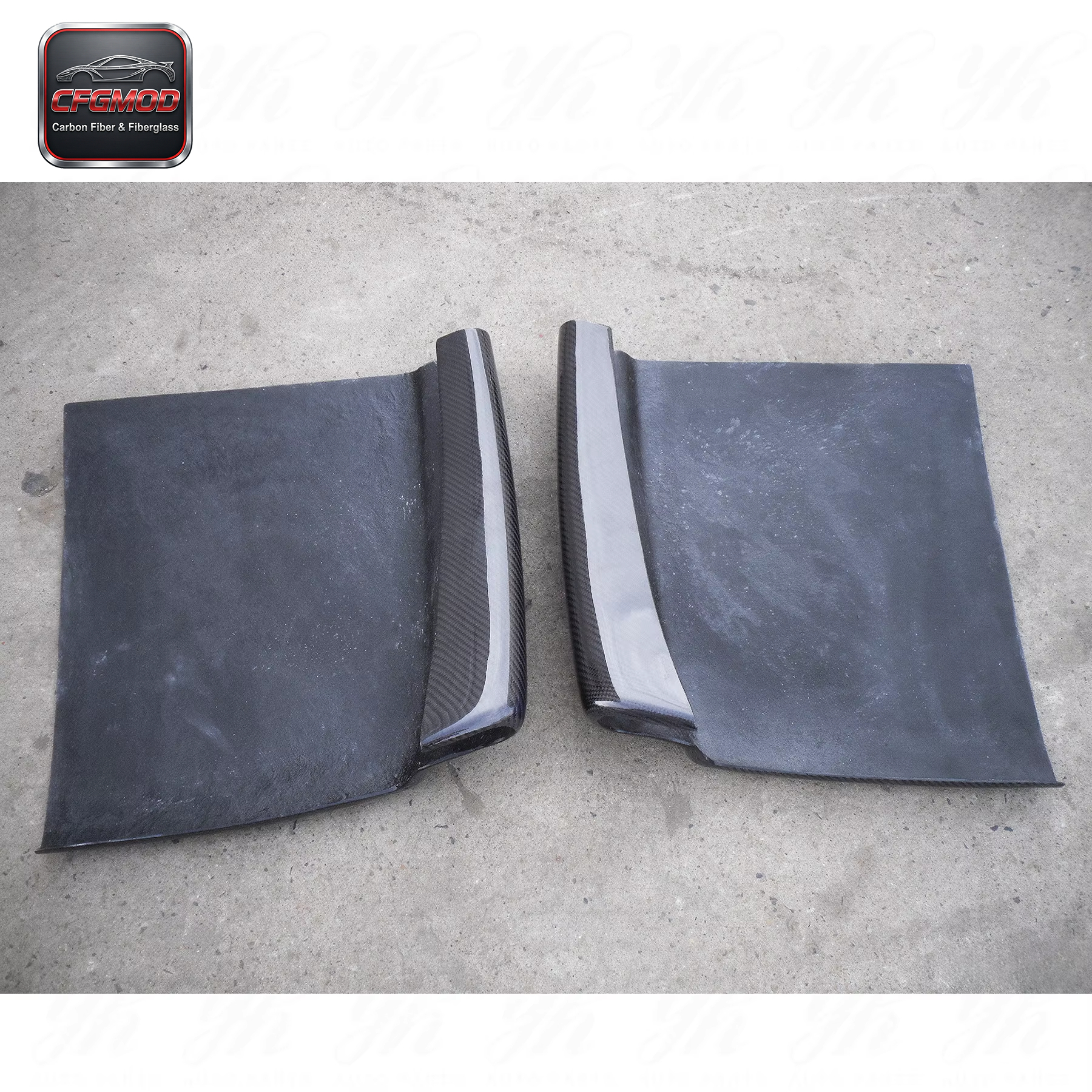 For CF Universal Rear Bumper Side Diffuser (Fit All Models for EVO & Subaru) Carbon Fiber — 7
