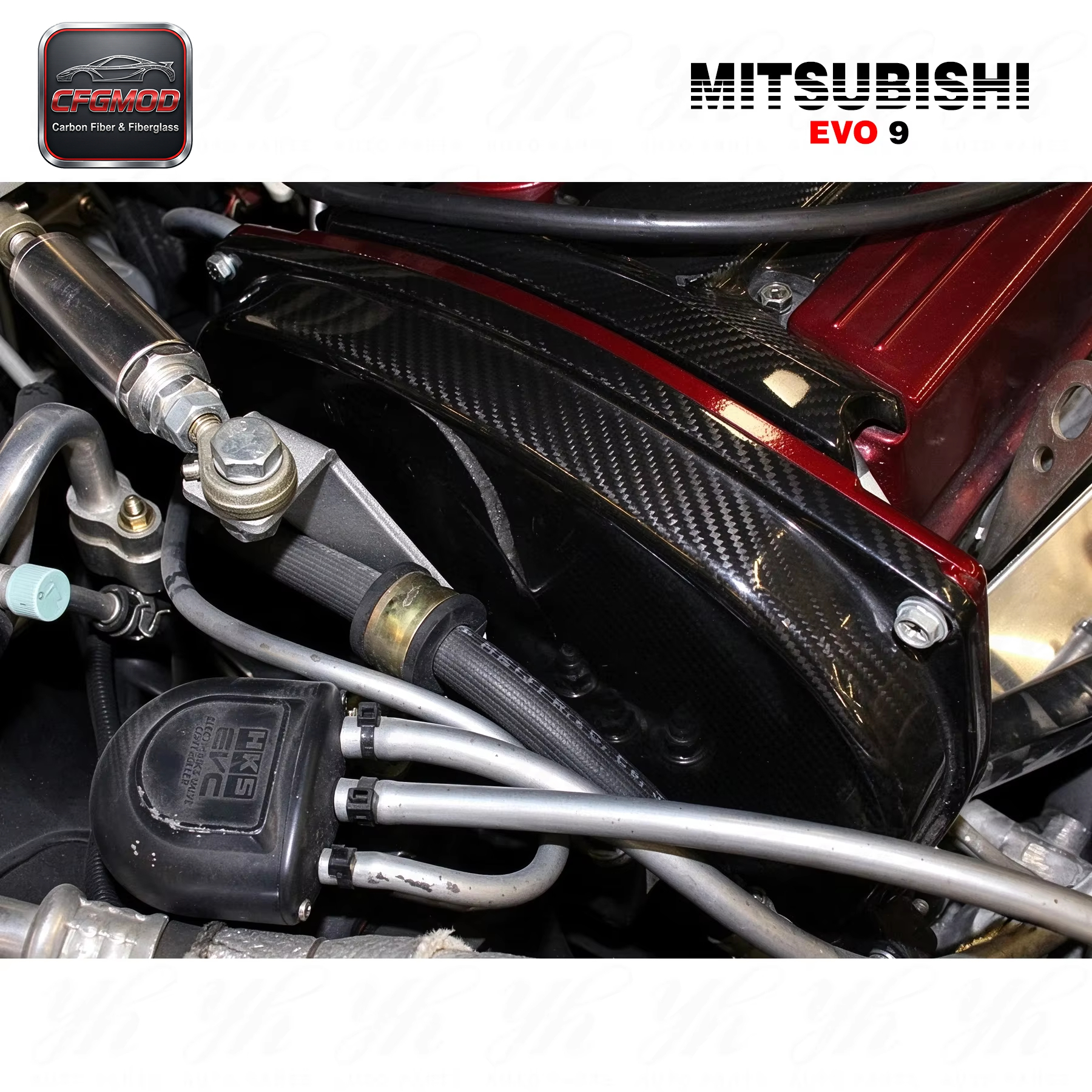 For 2006-2007 Evolution EVO 9 Carbon Fiber Cam Cover Mivec Cover — 1