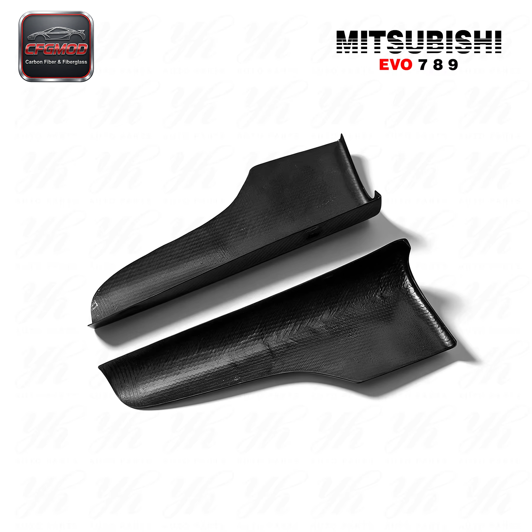 Auto Accessories Bodykit Carbon Fiber CF Side Skirt Addon Spat Extension Corner for 2001-2007 Lancer Evolution EVO 7 8 9 — 3