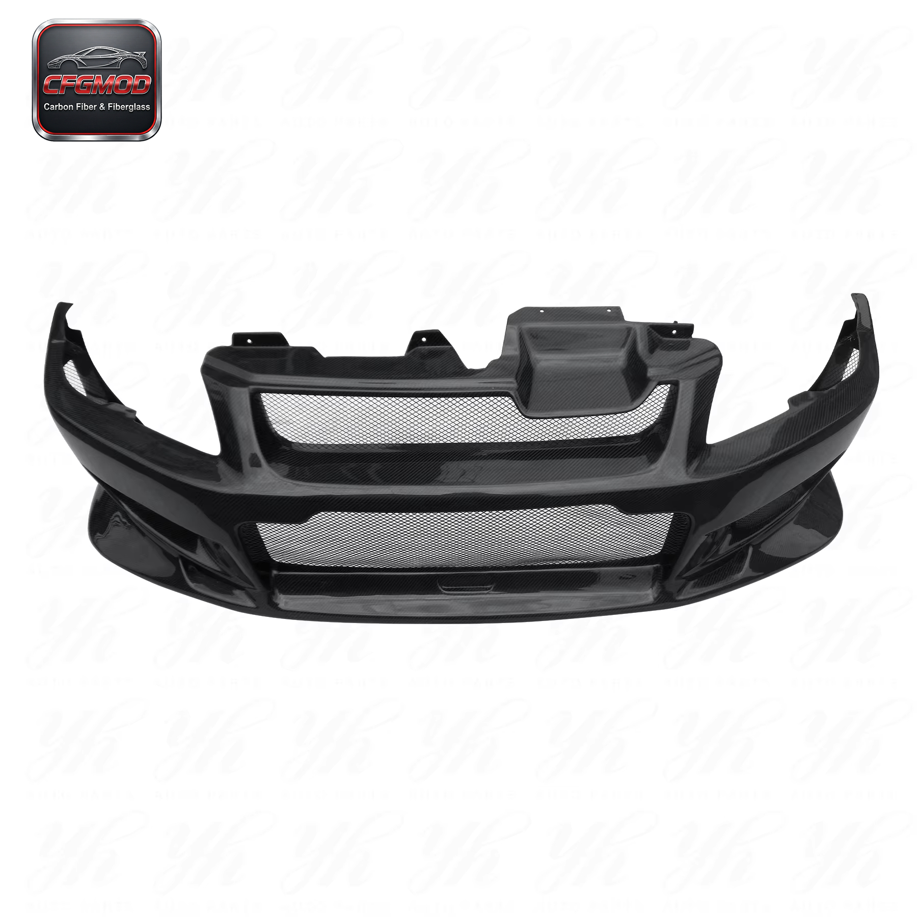 3K Twill Weave Glossy Carbon Fiber C-West Style Rear Bumper Body Kit for Mitsubishi Lancer Evolution EVO 7 VII Tuning Parts — 2