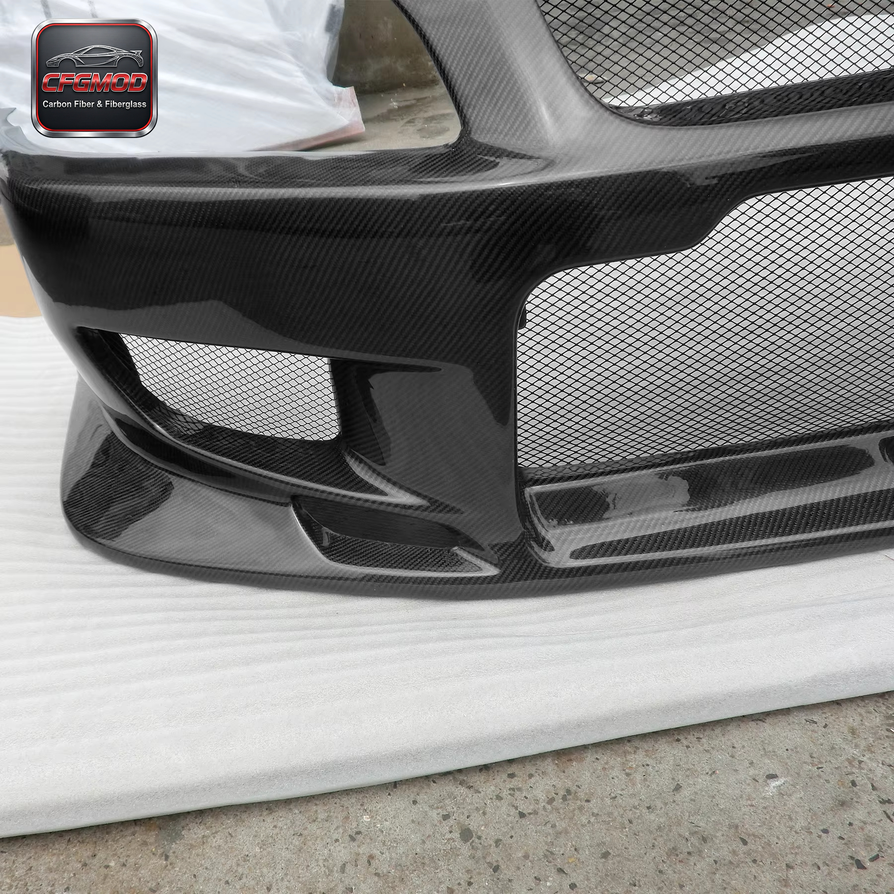 3K Twill Weave Glossy Carbon Fiber C-West Style Rear Bumper Body Kit for Mitsubishi Lancer Evolution EVO 7 VII Tuning Parts — 3