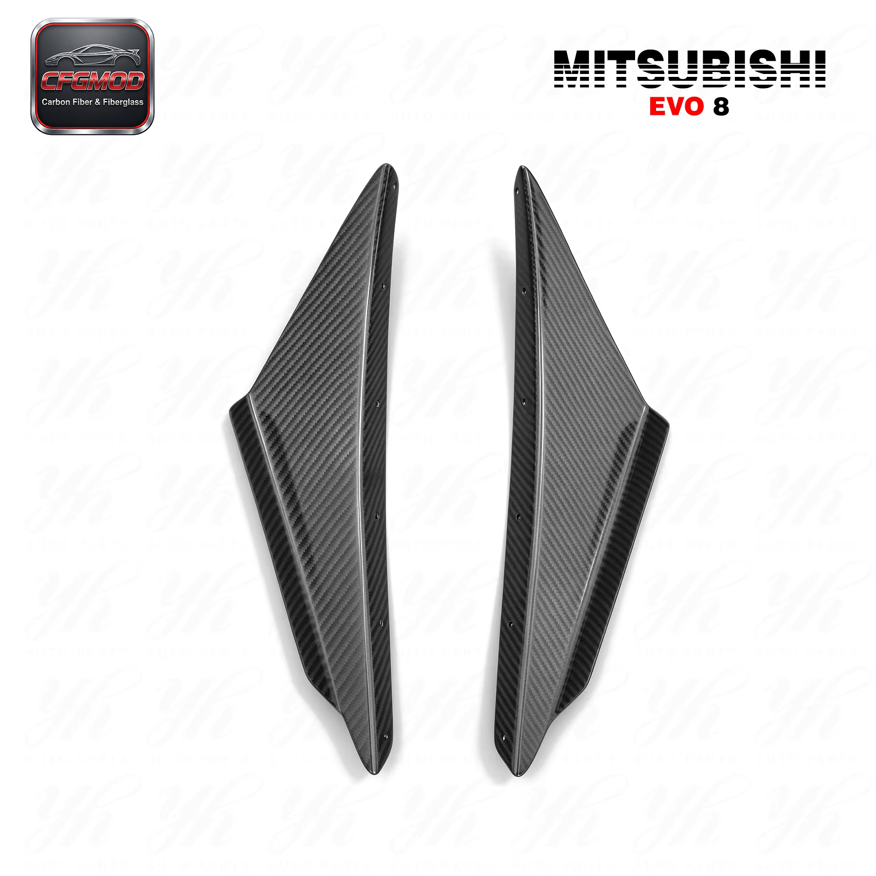 Carbon Fiber OEM Front Bumper 2pcs Splitter Canard for Evolution Evo 8 CF — 5