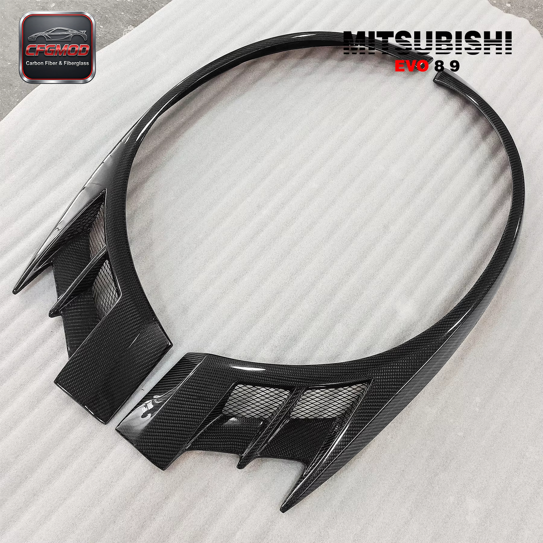 Premium Carbon Fiber Front Wide Fender Flares VC Look for Mitsubishi Evolution EVO8 EVO9 Bodykit Factory Wholesale — 5