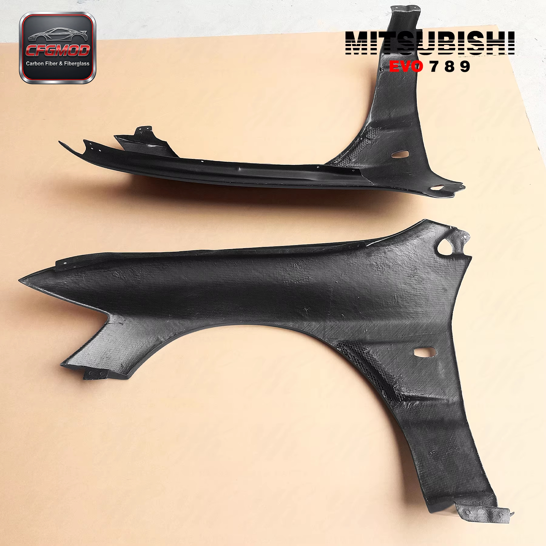 5PCS Voltex Style Carbon Fiber Rear Diffuser with Fitting Kits for Mitsubishi Lancer Evolution EVO 9 IX CT9A Bodykit — 7