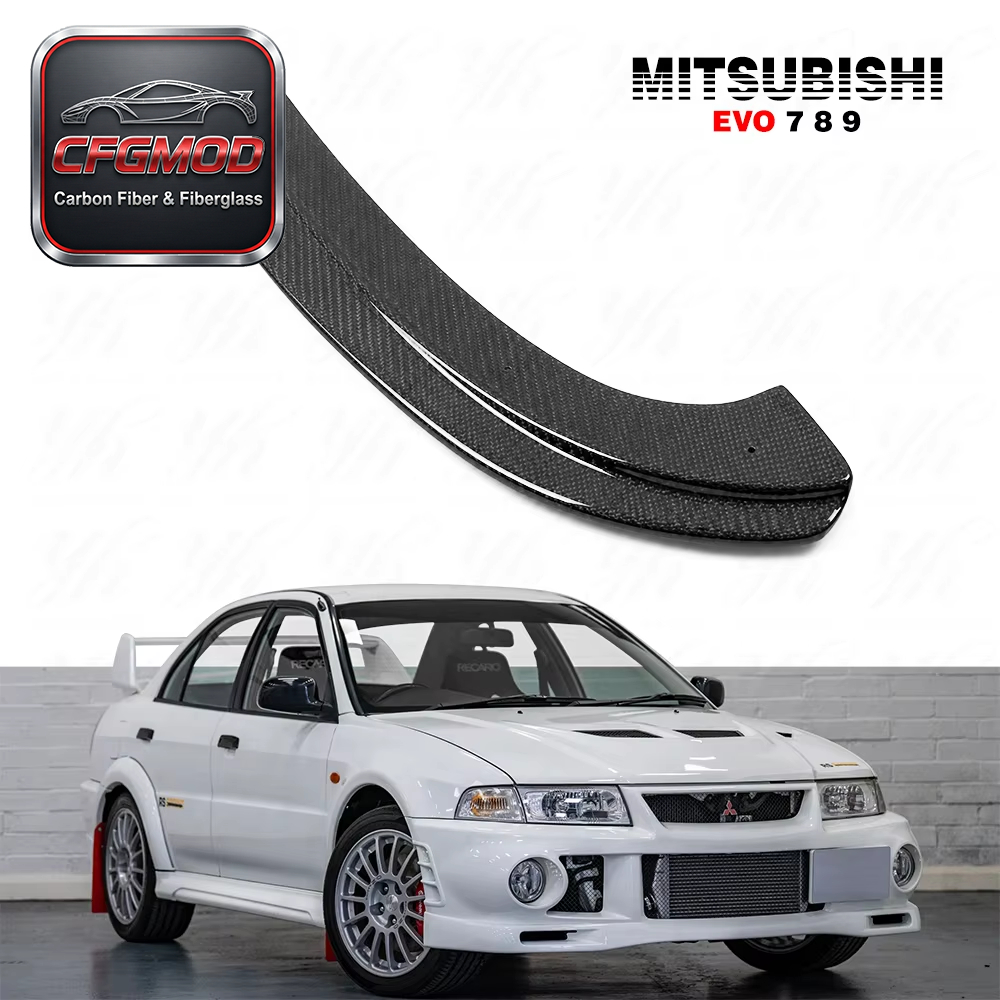 Carbon Fiber Evolution EVO 7 8 9 MR RB DAMD Rear Bumper Extension Spat (Pair) CF — 8