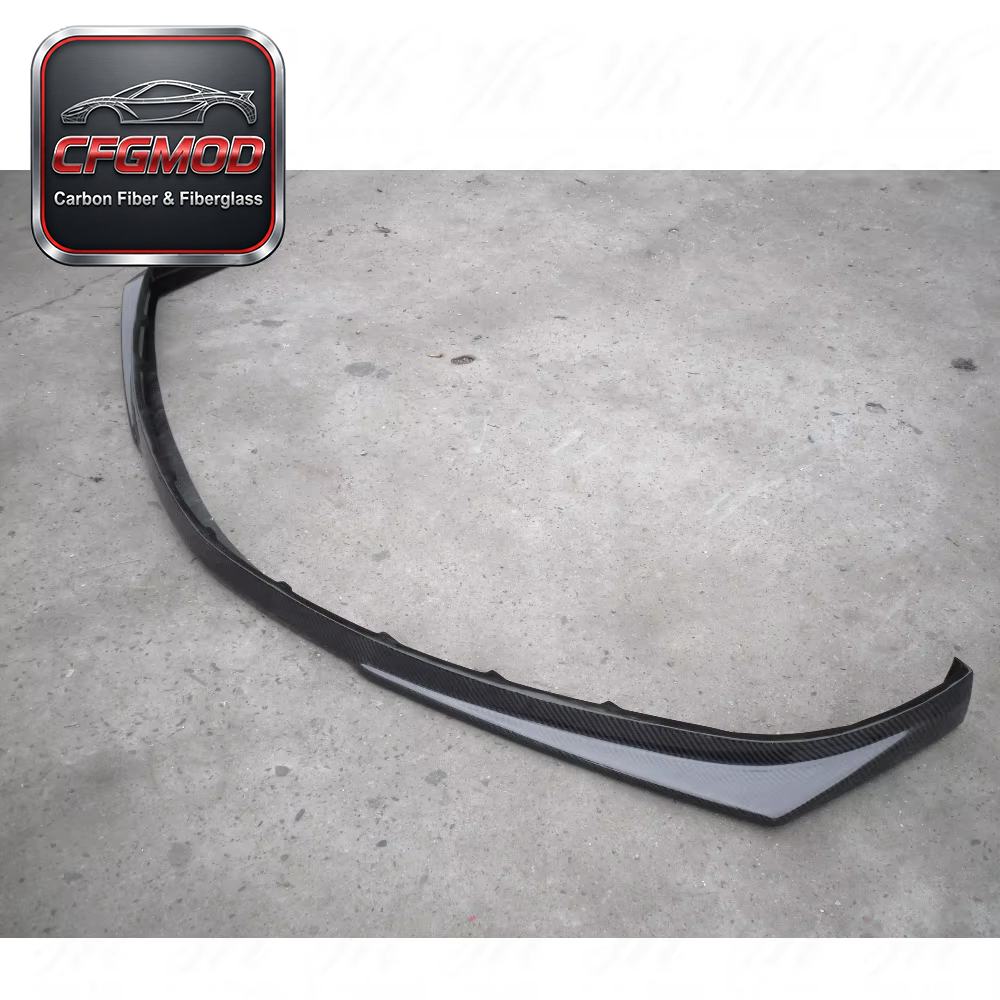 Black Carbon Fiber Front Lip Splitter Valance CF with High Gloss Finish for 03-05 Lancer Evolution EVO 8 Ralliart — 6