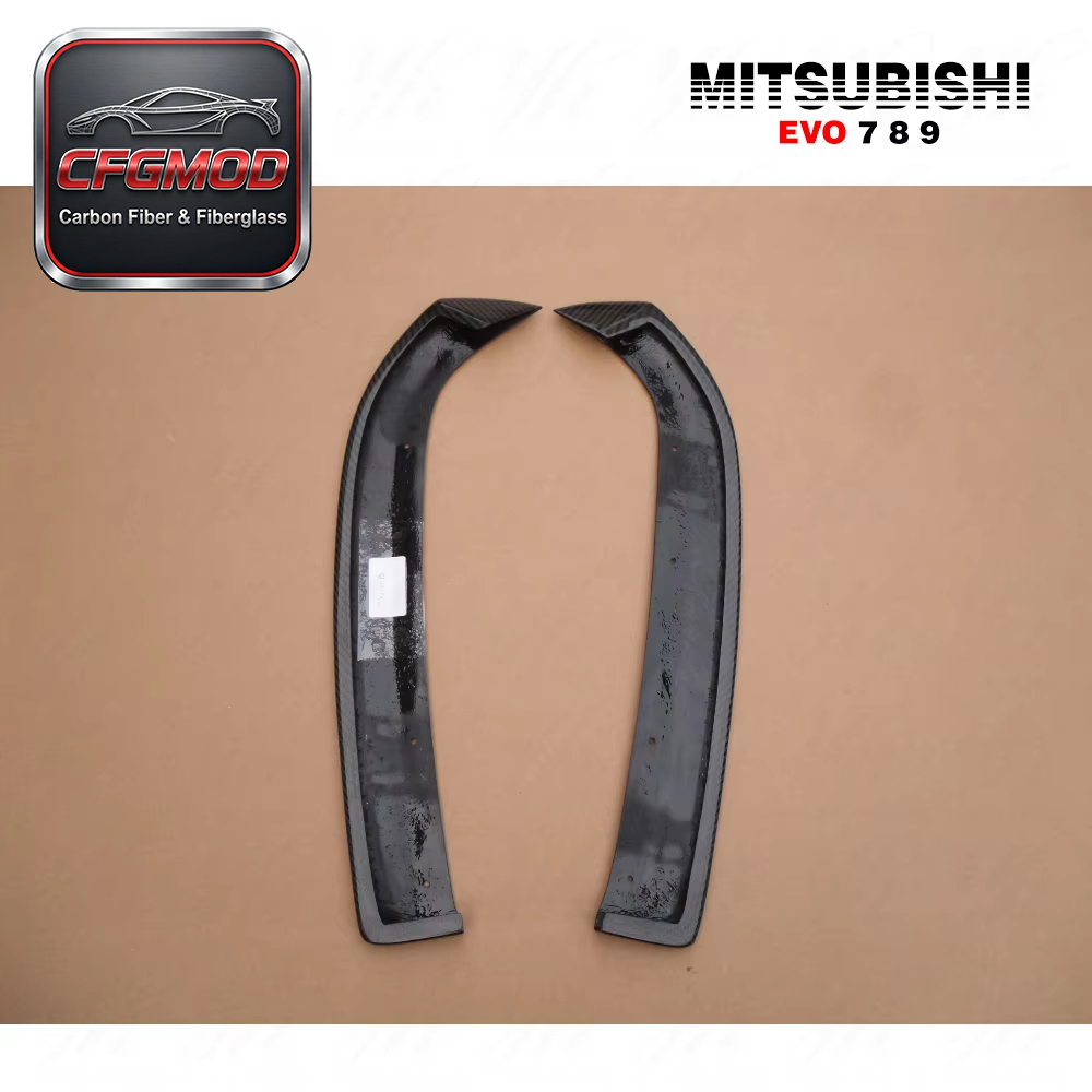Rear Bumper Extensions Spat Addon Carbon Fiber for Evolution Evo 7 8 9 JDM Damd Style — 7