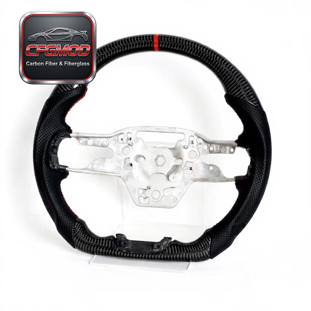 For Mustang Modification Upgrade Racing Sports Flat-Bottom Car Steering Wheel Assembly for OLIVER — 1