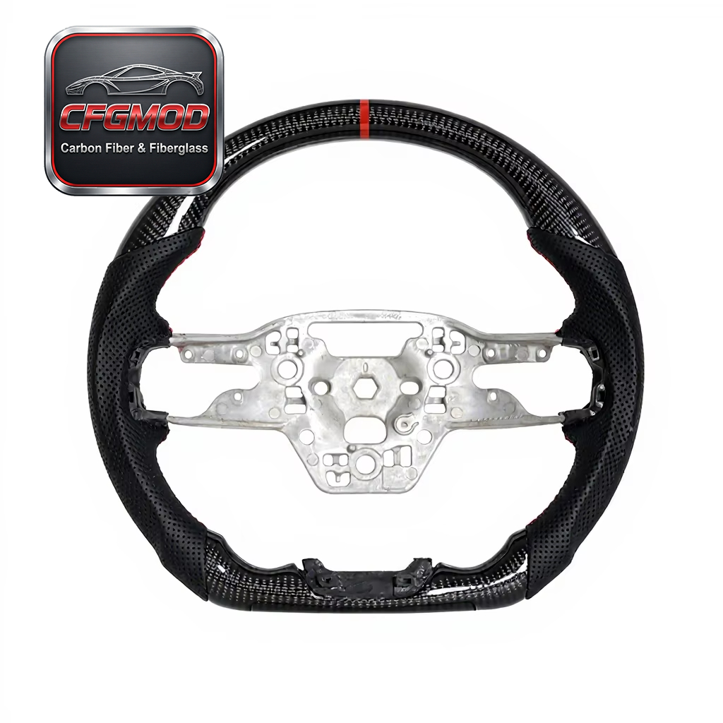 Cross-Border Best-Selling Custom Carbon Fiber Car Steering Wheel for 2024+ for Mustang S650 OLIVER — 1