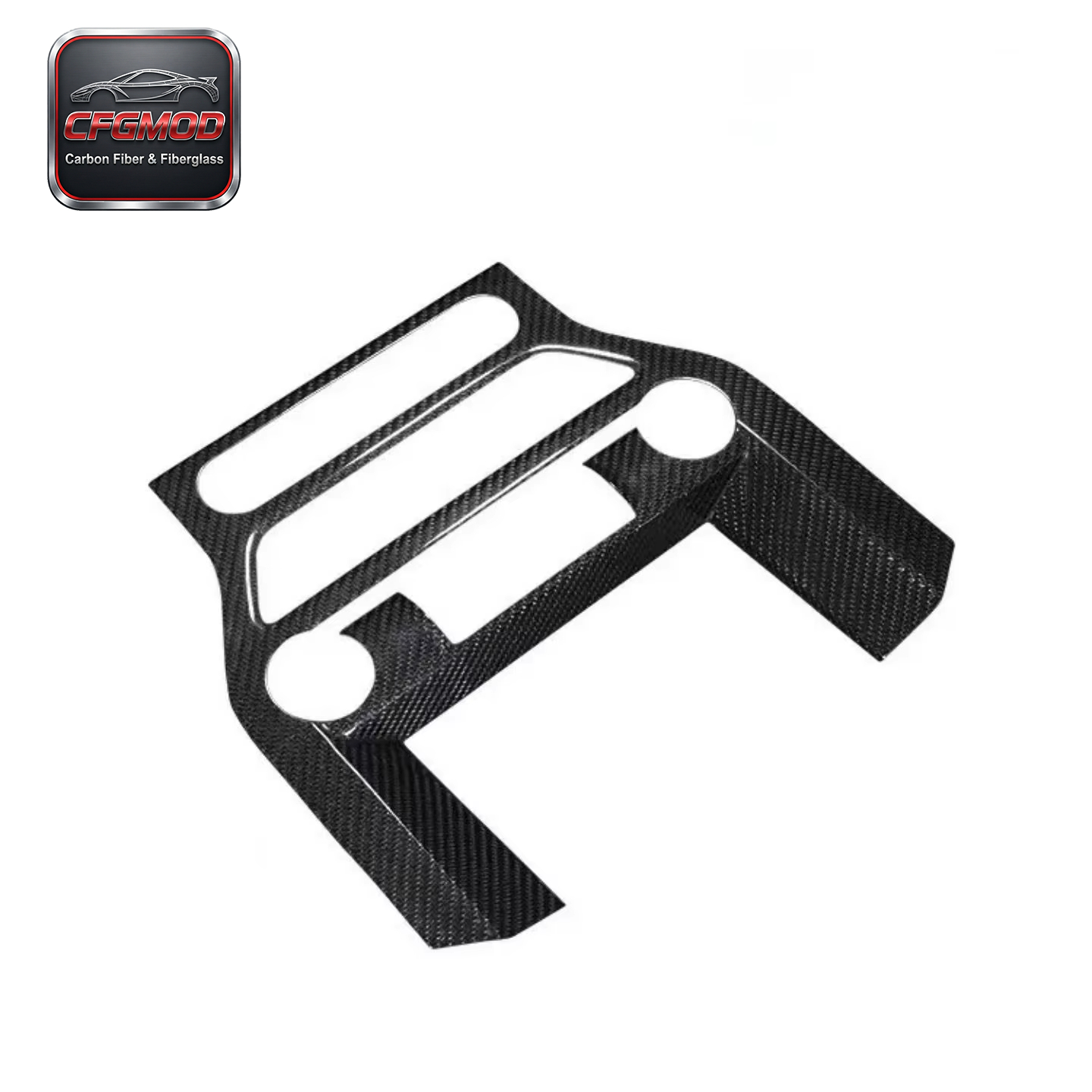 Adhesive Dry Carbon Stereo Radio Panel Cover for Ford Mustang 2015-2023 Interior Modification Parts — 3