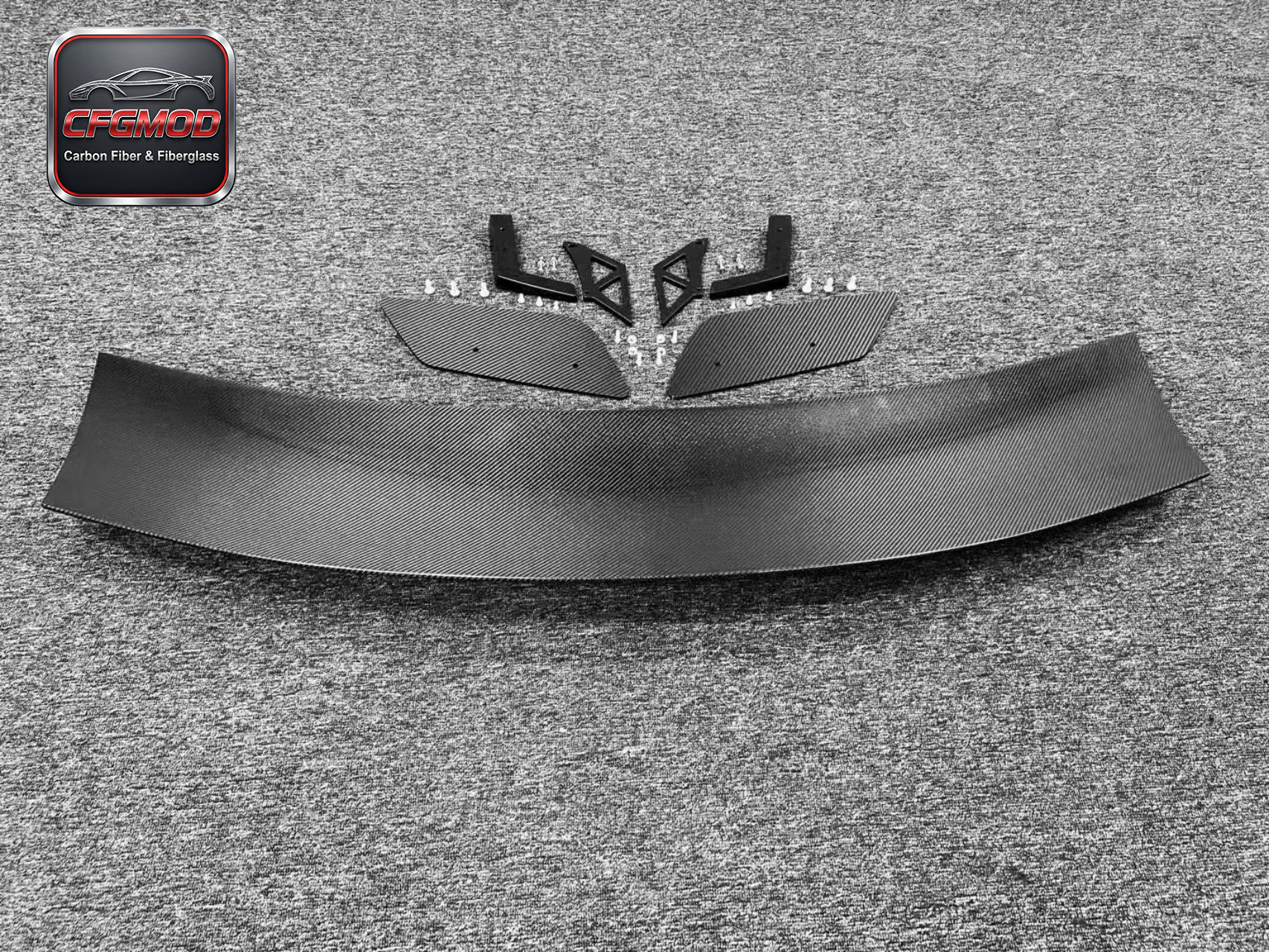 GT500 Style Carbon Fiber L-Bracket Rear Trunk Spoiler Wing for 2015-2023 Ford Mustang Tuning Parts — 7