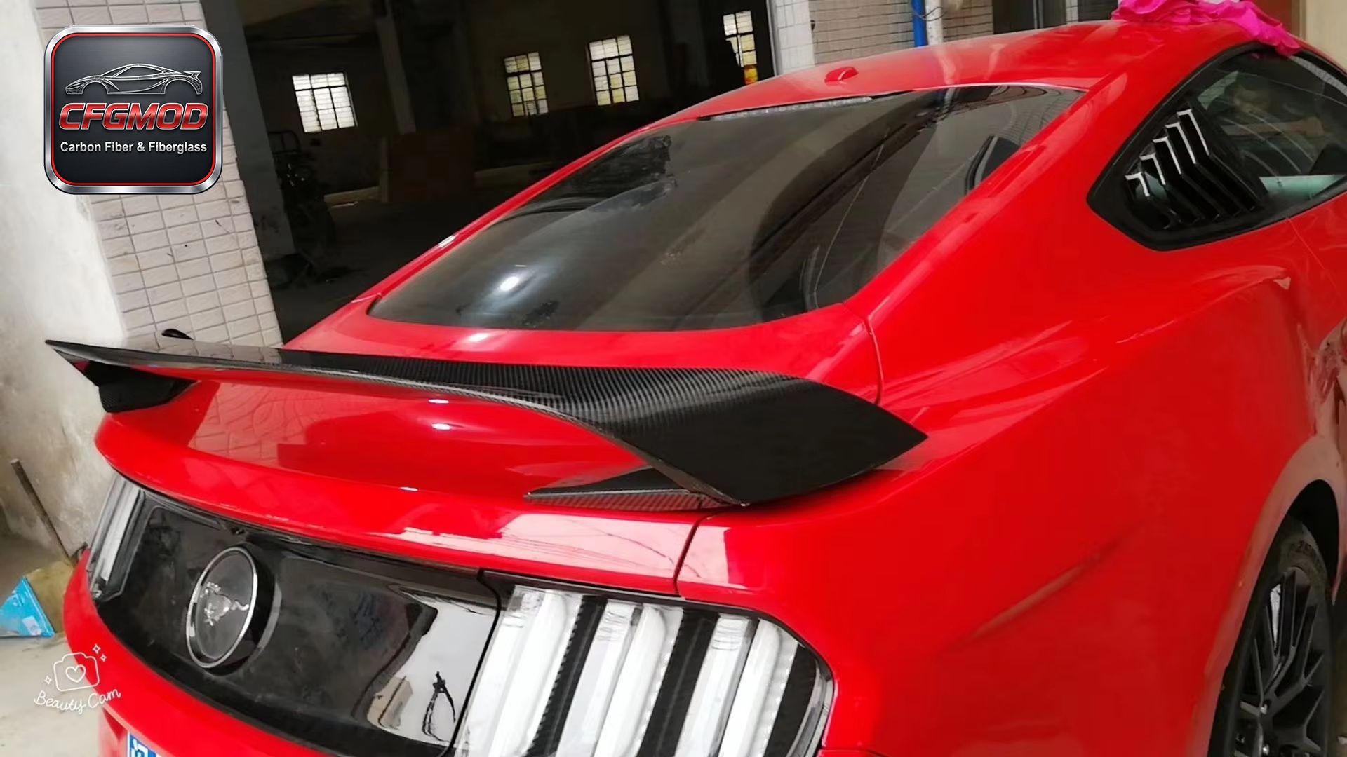 Aerodynamic GT500 Style Carbon Fiber Rear Spoiler Wing for 2015-2023 Ford Mustang — 4