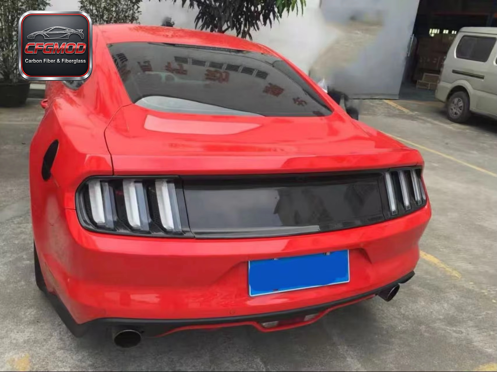 Carbon Fiber Rear Trunk Lid Cover Replacement for 2015-2023 Ford Mustang Tuning Parts — 2