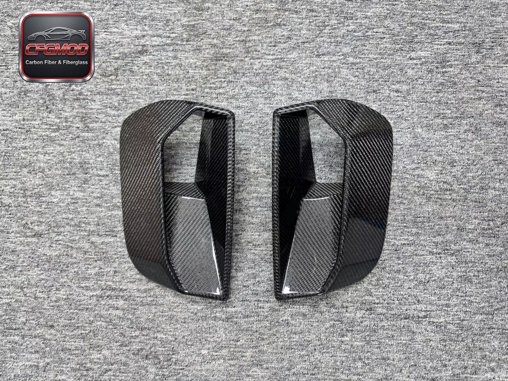 Carbon Fiber Front Bumper Fog Light Vent Cover Trim for 2024+ Ford Mustang S650 — 5