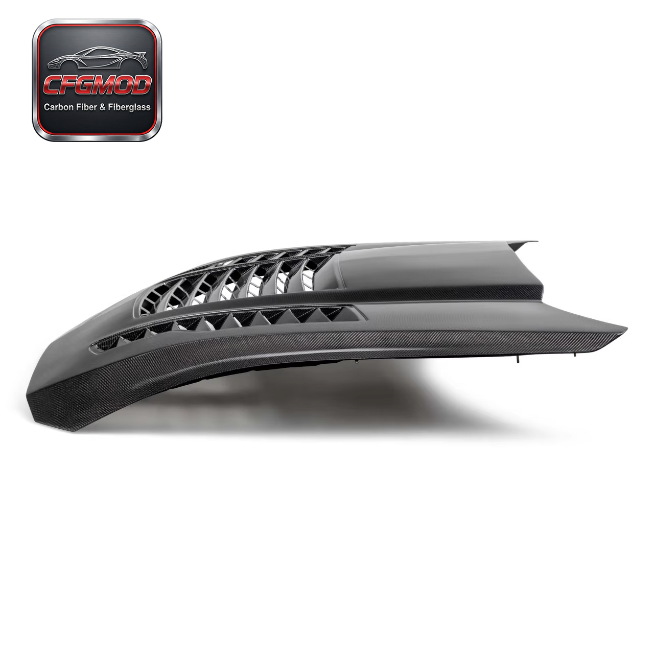 AC Style Vented Carbon Fiber Front Engine Hood Bonnet for 2024+ Ford Mustang S650 — 8