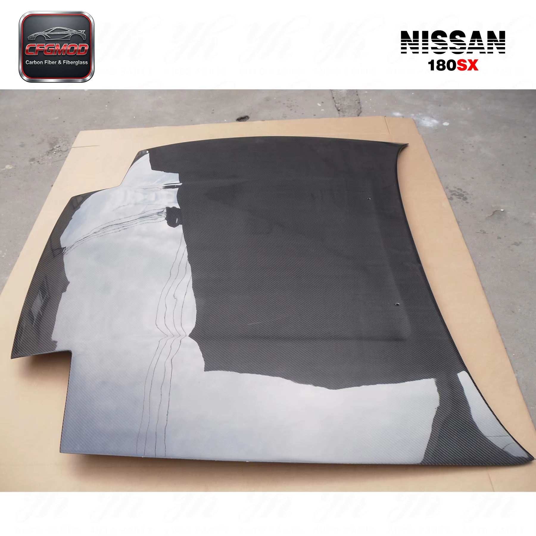 New 180SX OEM Style Carbon Fiber Front Hood-High Quality Easy Installation — 10