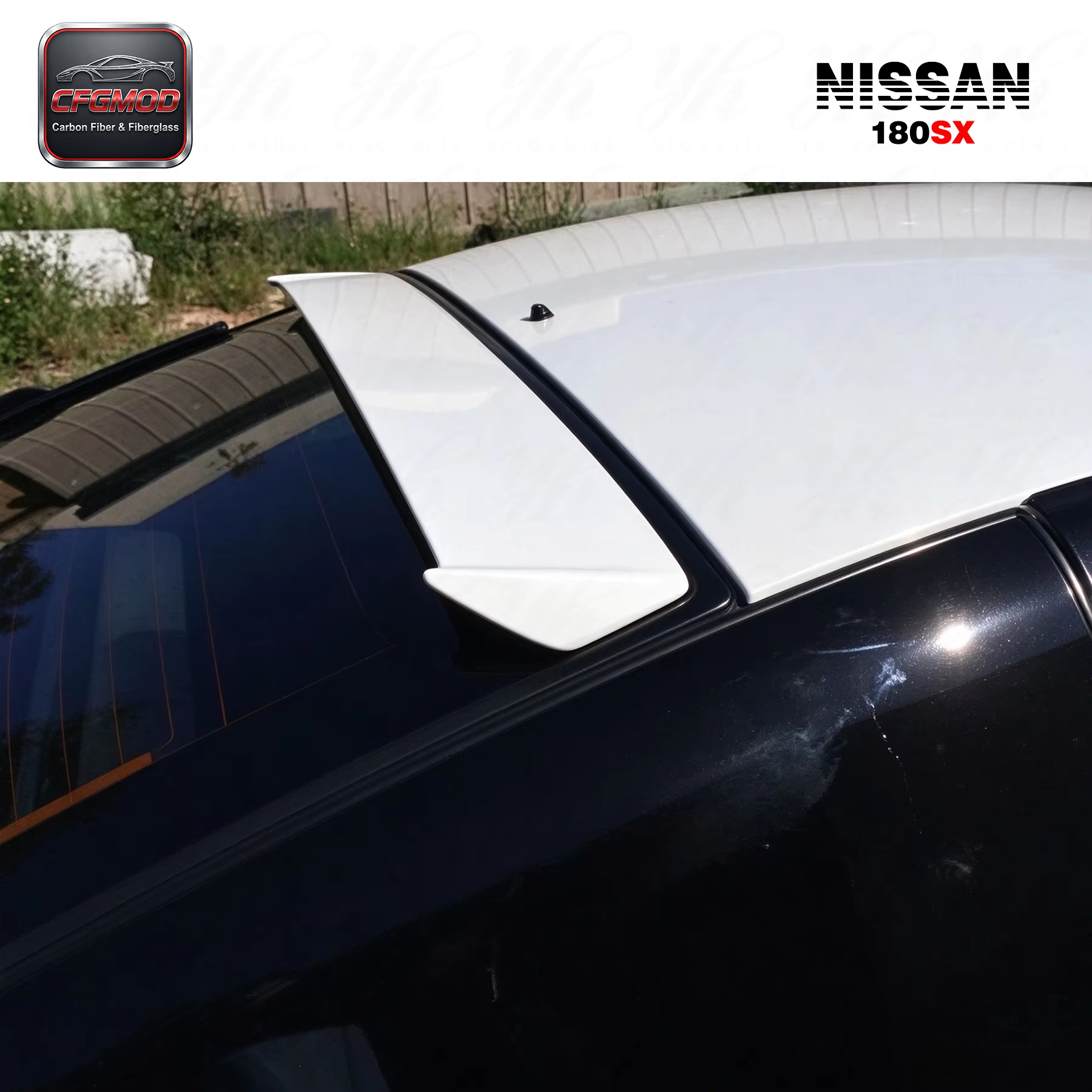 High Quality 180SX RPS13 Dmax Style Carbon Fiber Roof Spoiler for 1988-1994 Rear Right Position Easy Installation — 1