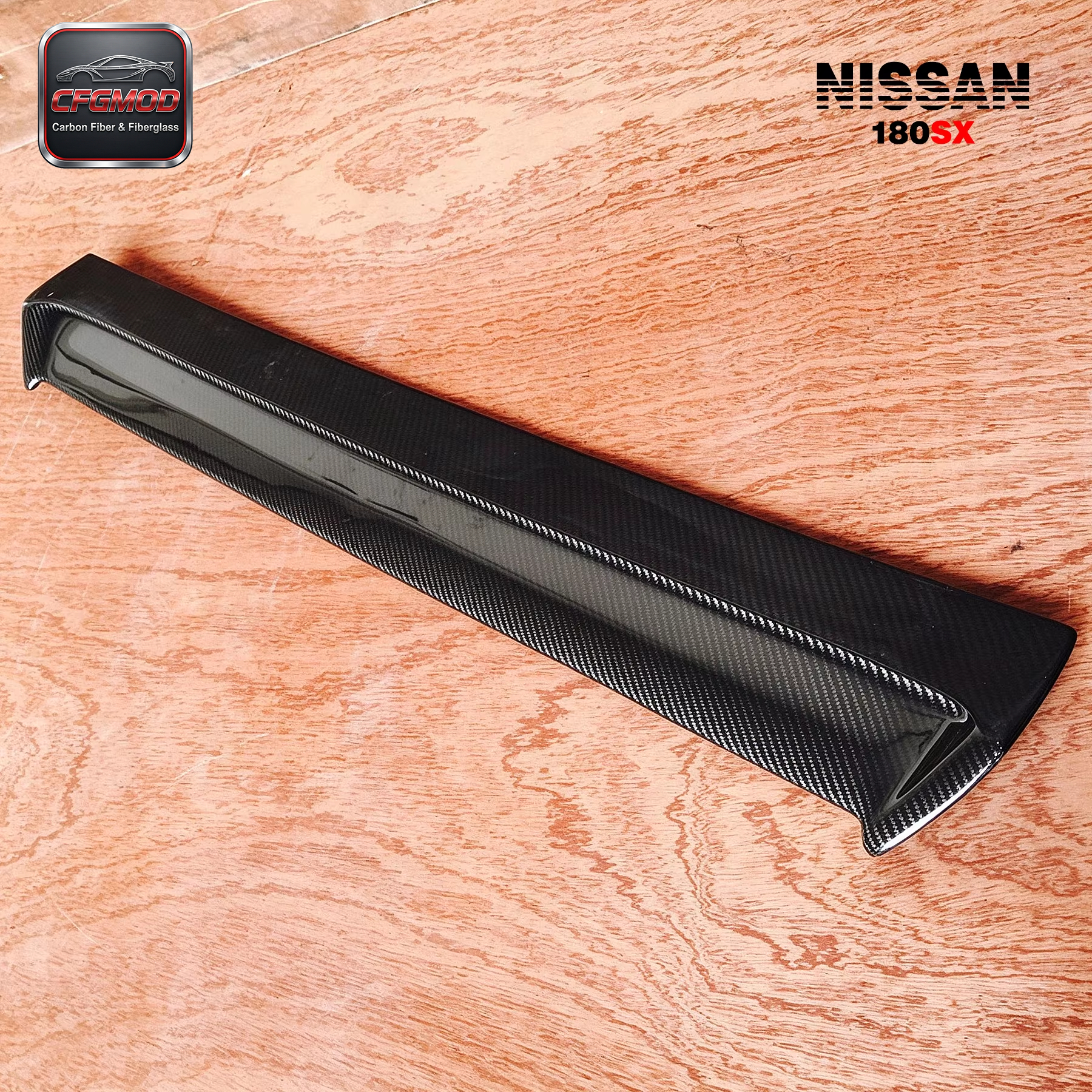 High Quality 180SX RPS13 Dmax Style Carbon Fiber Roof Spoiler for 1988-1994 Rear Right Position Easy Installation — 3