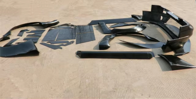 New 180SX RPS13 Rocket Bunny V2 Front Black Body Kit Glass Fiber for 1998-1999 — 2