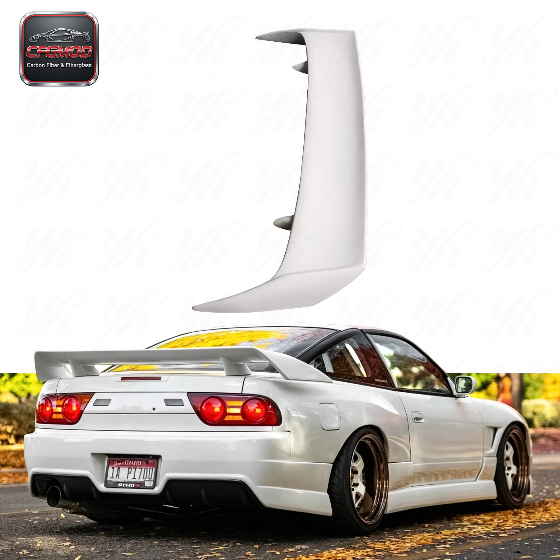 Commission FRP Carbon Fiber Bodykit for Auto Accessories 180SX S13 S14 S14A 326 Power Rear Spoiler Wing — 3