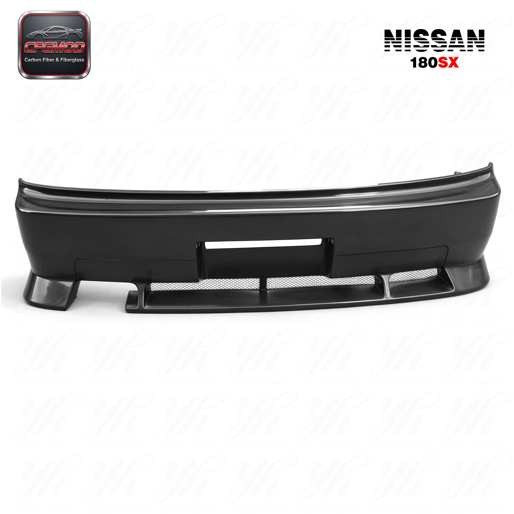 New 180SX VQ Car Accessory FRP Glass Fiber Rear Bumper with CF Carbon Fiber Condition Excellent — 1