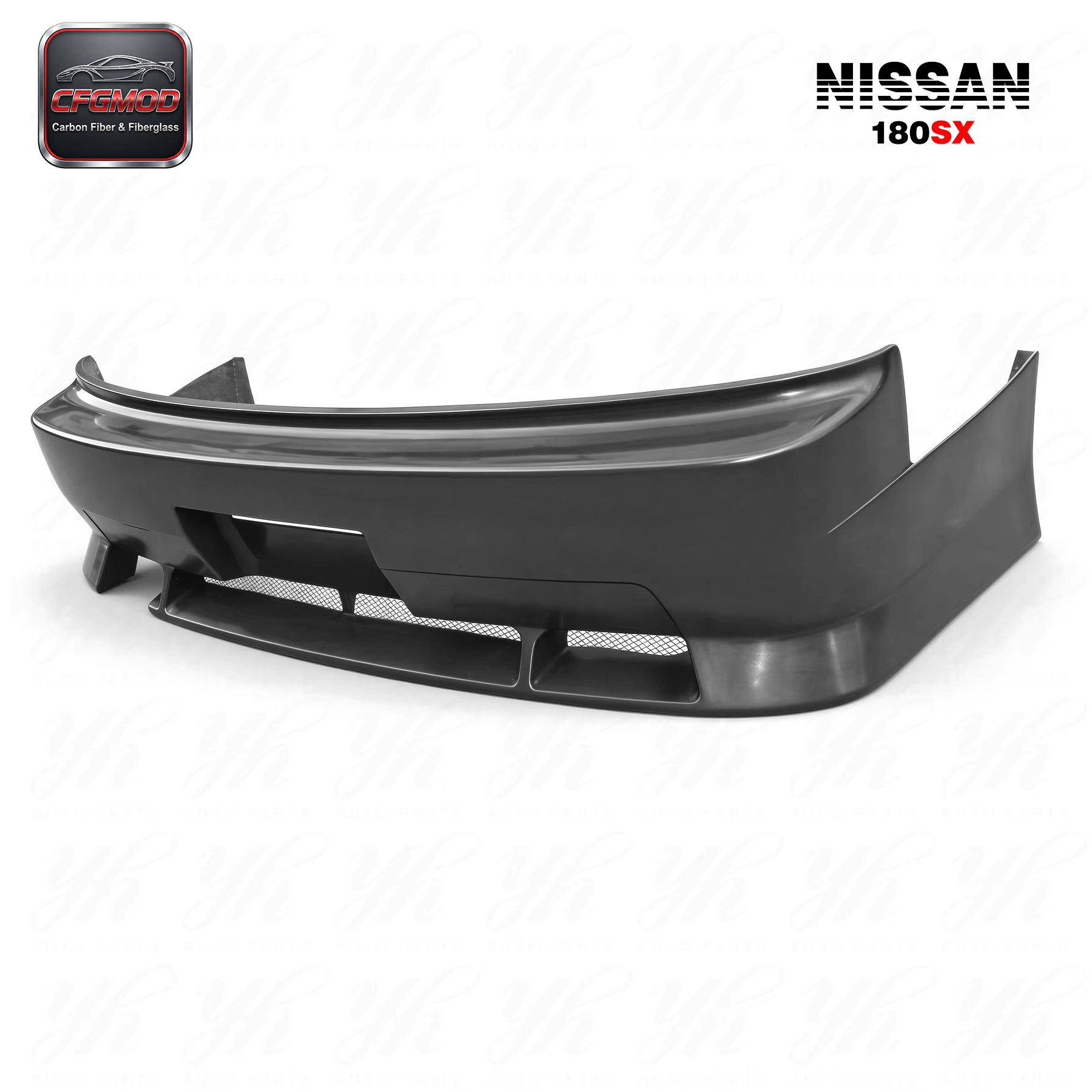 New 180SX VQ Car Accessory FRP Glass Fiber Rear Bumper with CF Carbon Fiber Condition Excellent — 2