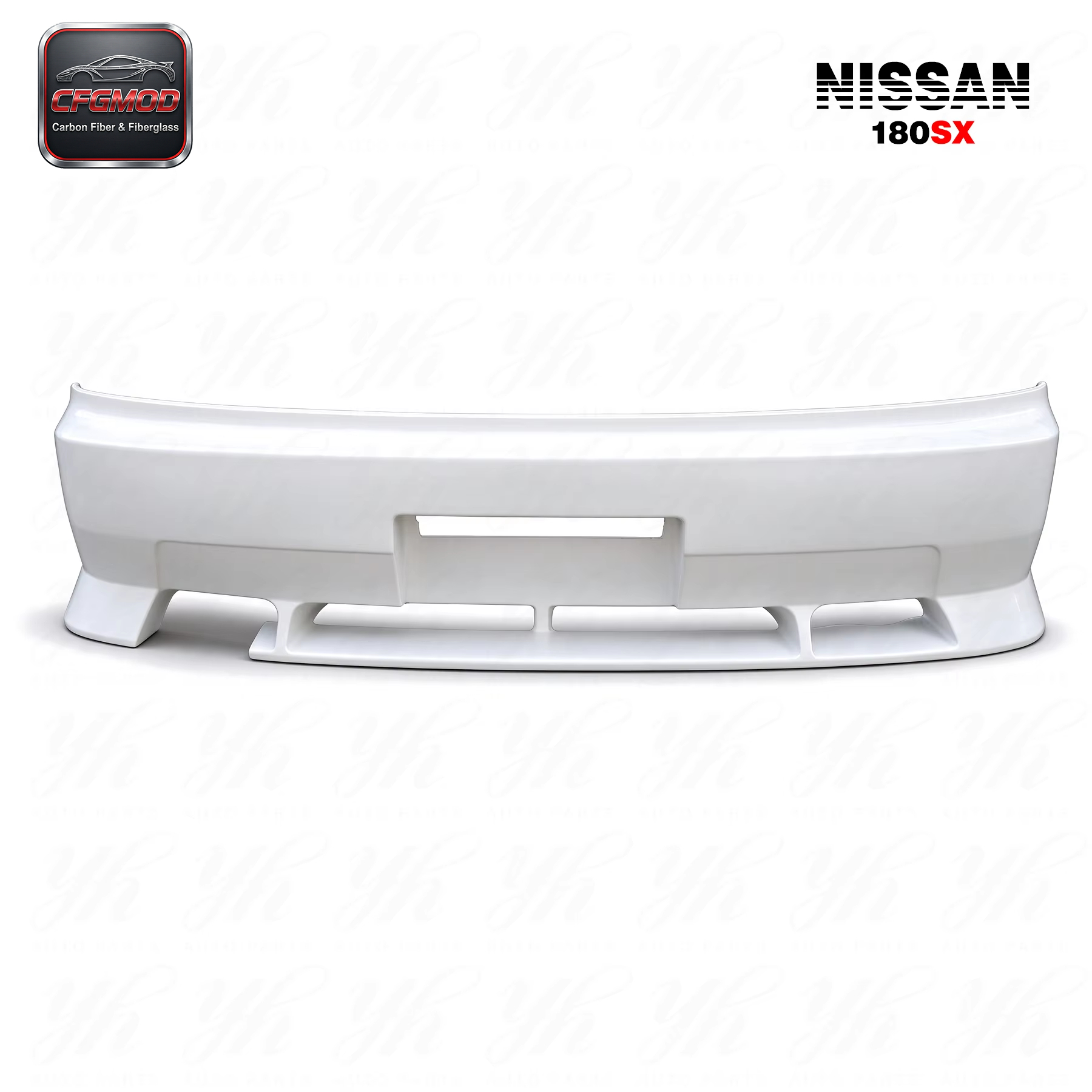 New 180SX VQ Car Accessory FRP Glass Fiber Rear Bumper with CF Carbon Fiber Condition Excellent — 3