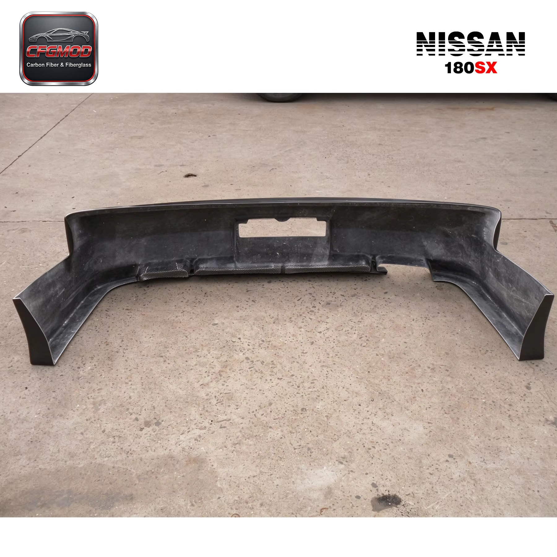 New 180SX VQ Car Accessory FRP Glass Fiber Rear Bumper with CF Carbon Fiber Condition Excellent — 8