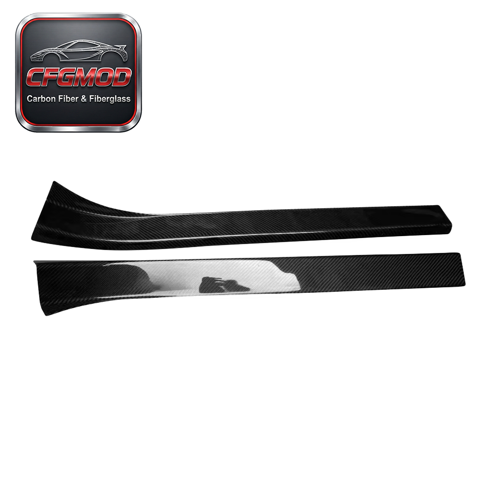 Brand for 2002-2008 350Z Z33 Fairlady VQ35 Carbon Fiber Door Sill Plate Step Panel Kick 2pcs Black — 1