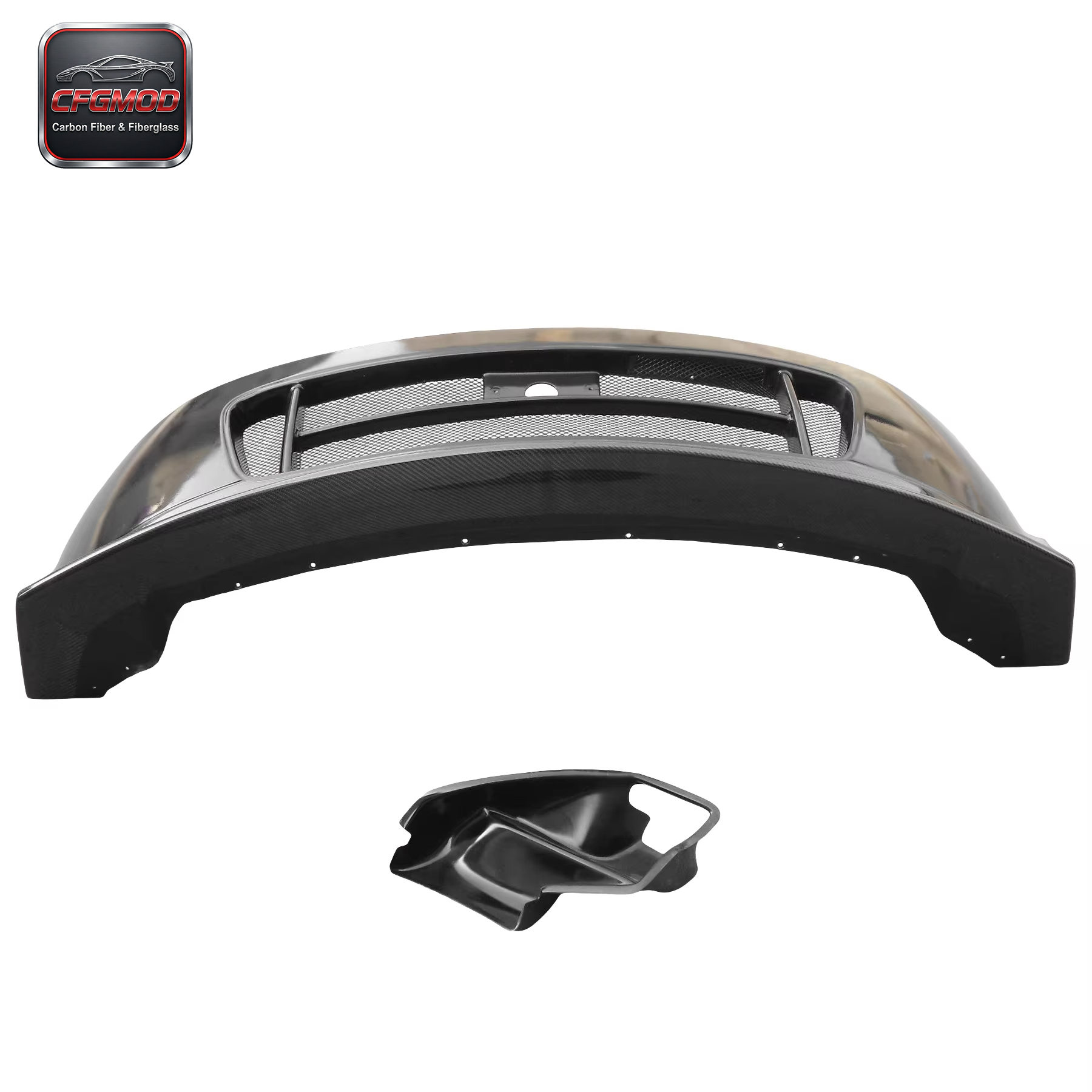 Portion Carbon Fiber Front Bumper With Canard Duct Fit for 2002-2008 350Z Nismo NI Version 2 Style — 6