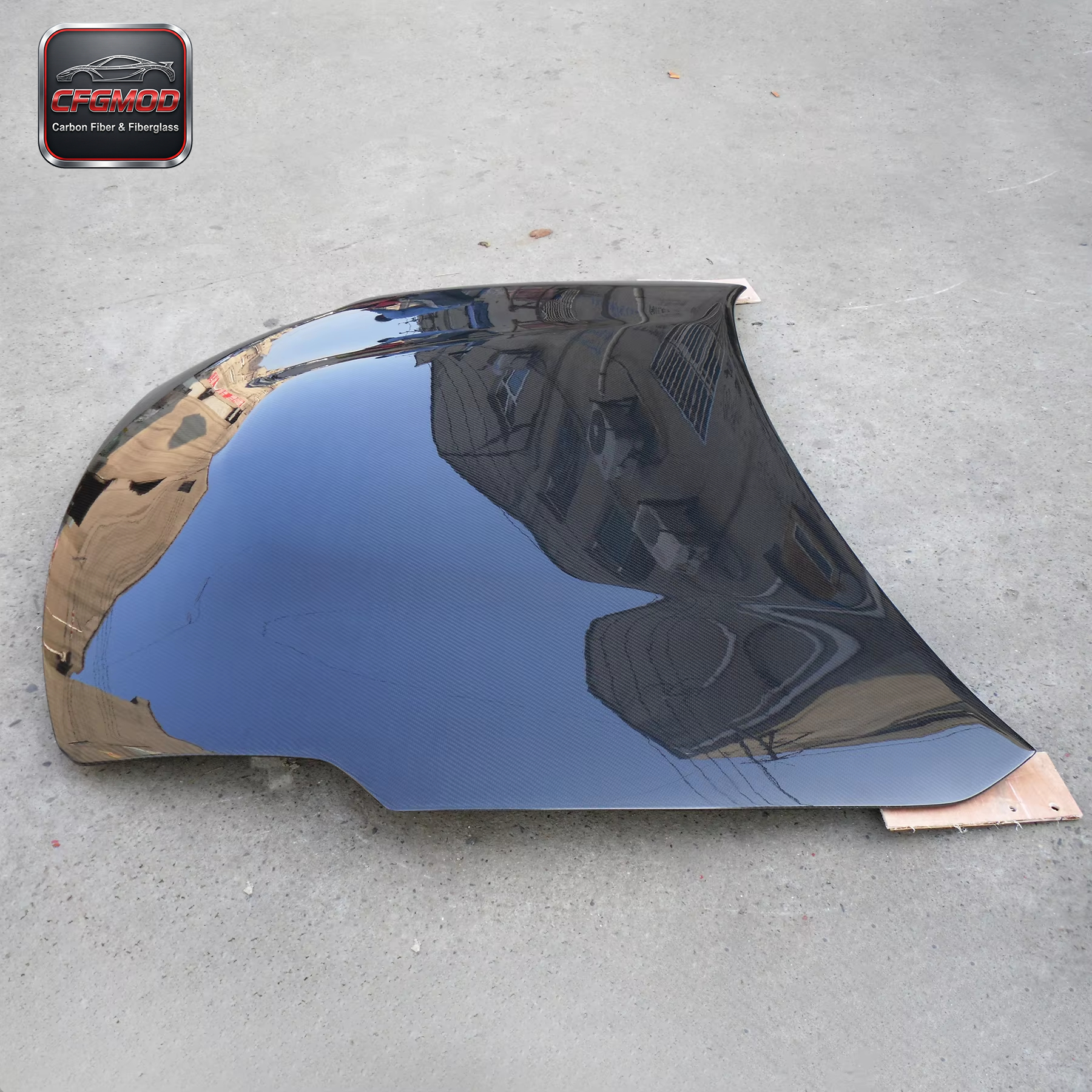 New for 350Z OEM Carbon Fiber High Gloss Black Engine Hood — 4