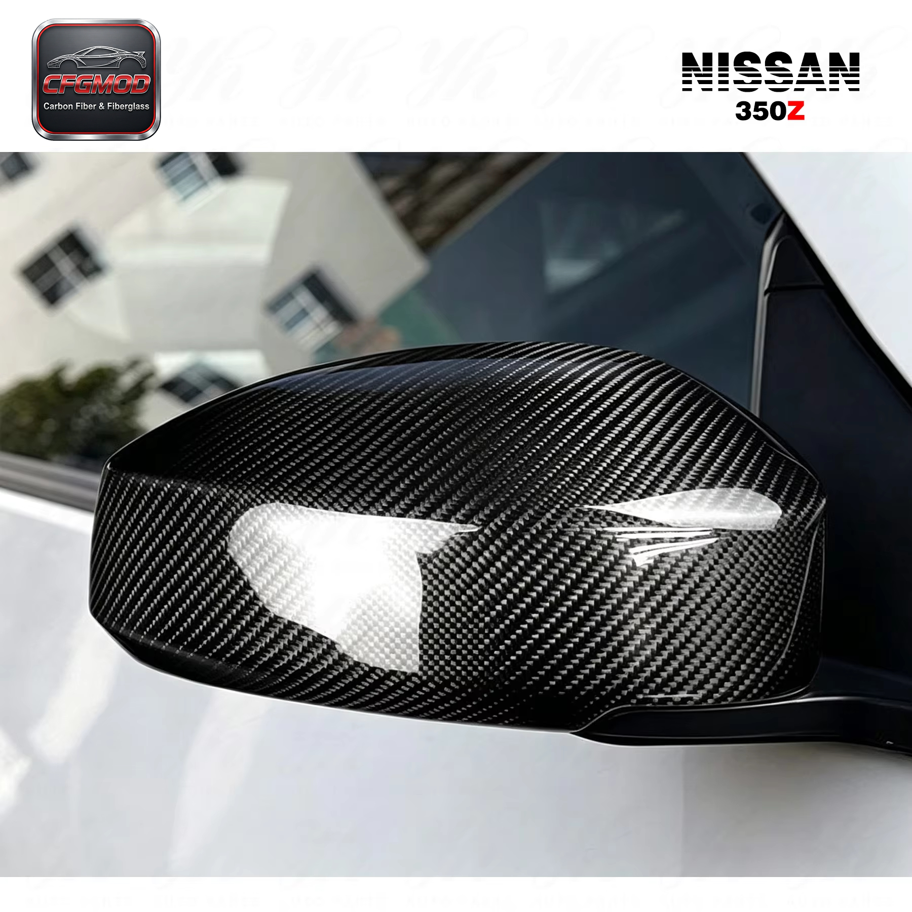 Carbon Fiber CF SIDE MIRROR COVER for 350Z Z33 FAIRLADY New Coming Bodykit — 6