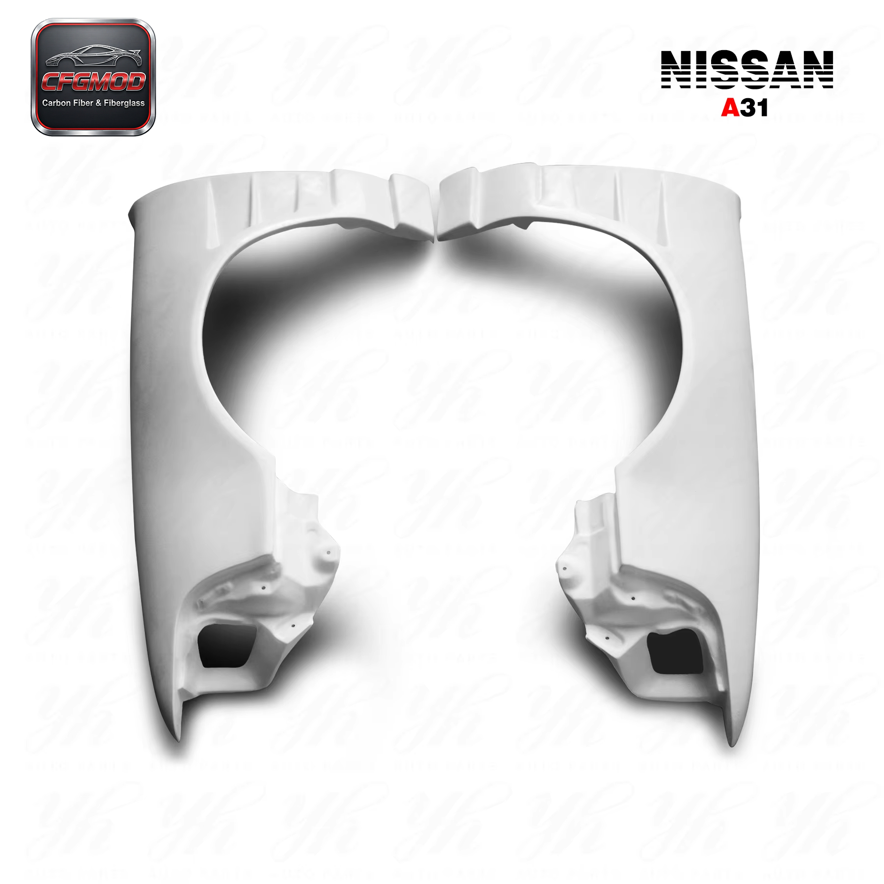 A31 Cefiro D-MAX Style +30mm Front Fenders Glass Fiber Black New 1988-1994 — 3