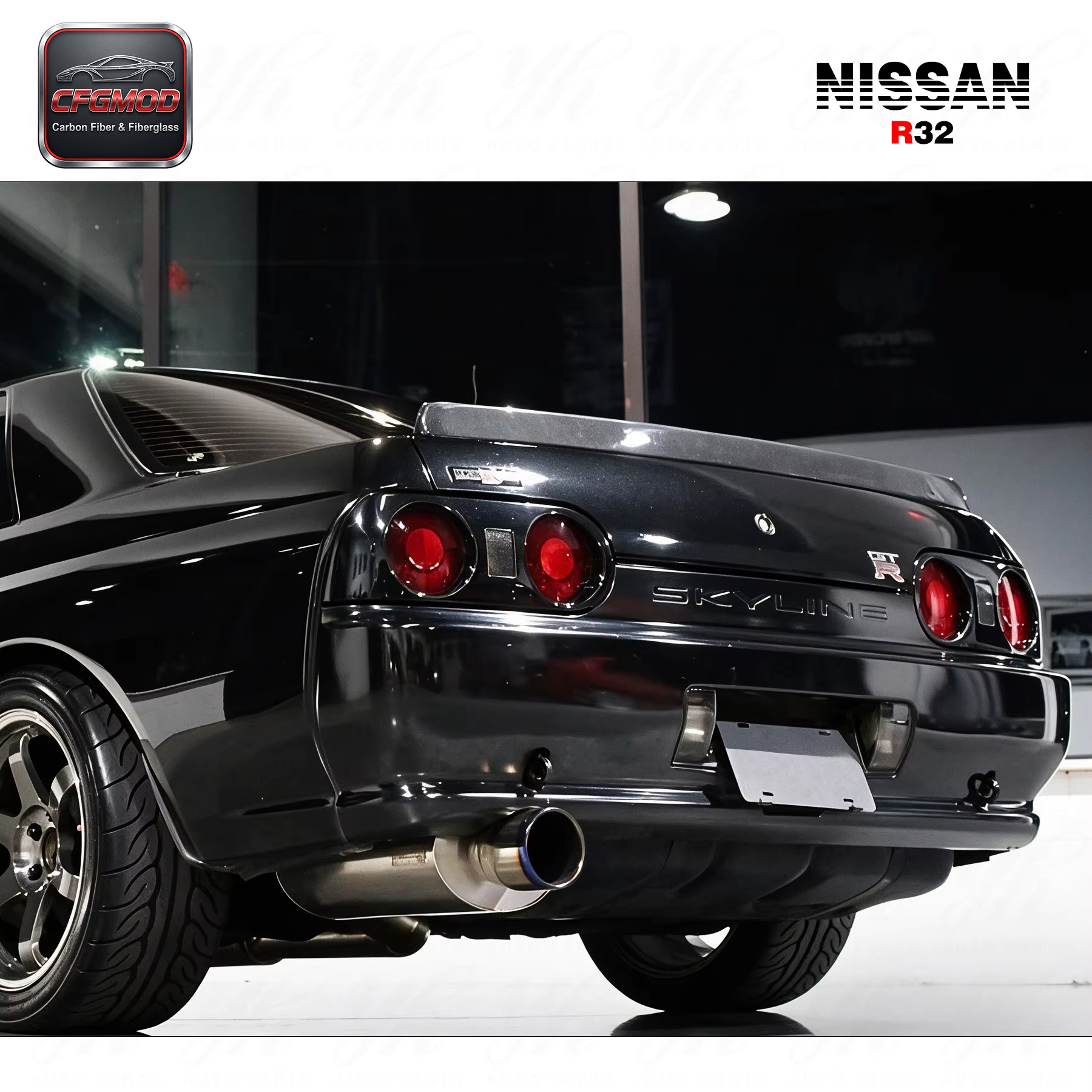 High Quality for 1989-1993 Skyline R32 GTS/GTR Nism NI Style Glass Fiber Rear Bootlid Lip Spoiler — 7