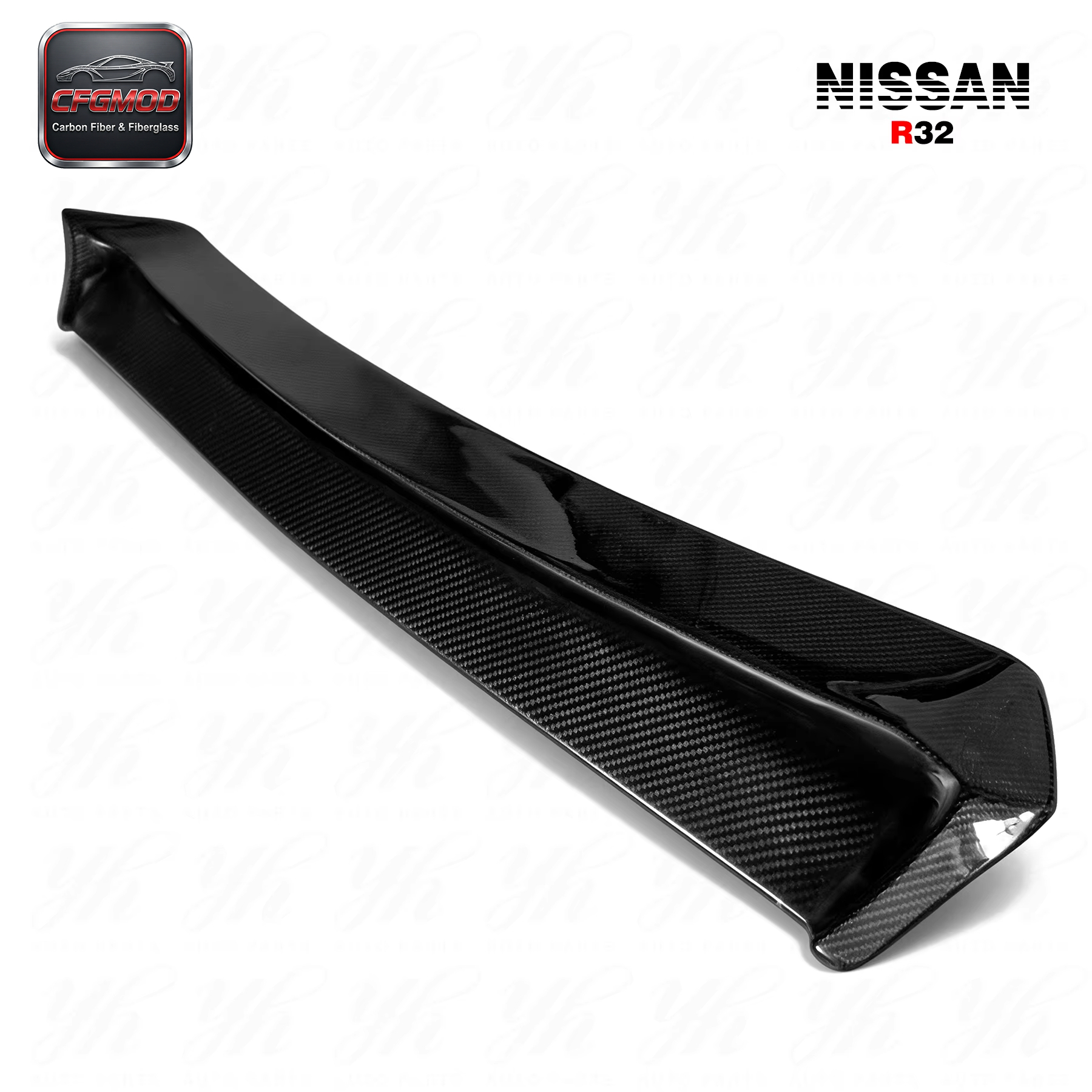 Carbon Fiber CF Rear Roof Spoiler Wing Ducktail Fit for 1989-1994 Skyline R32 GTS GTR Dmax DM Style — 3