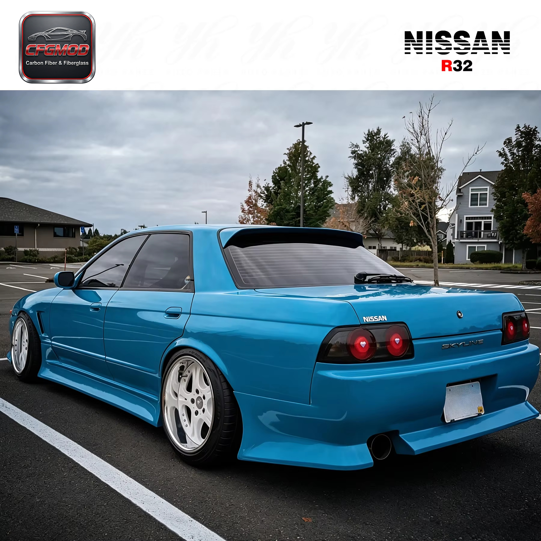 Carbon Fiber CF Rear Roof Spoiler Wing Ducktail Fit for 1989-1994 Skyline R32 GTS GTR Dmax DM Style — 7