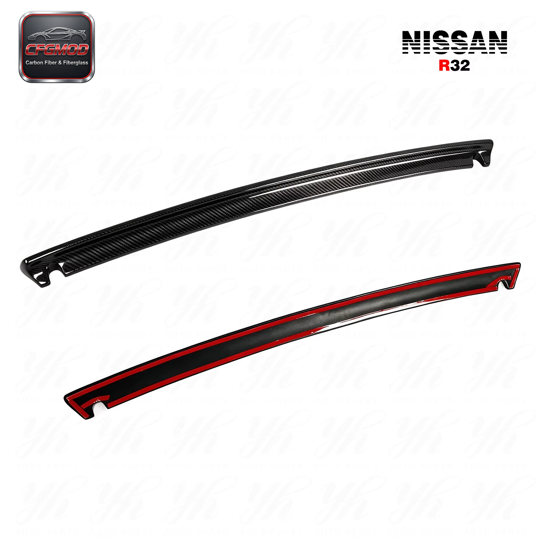NI Style Carbon Fiber Rear Bootlid Trunk Lip Spoiler Wing for 1989-1994 Skyline R32 GTS/GTR — 6