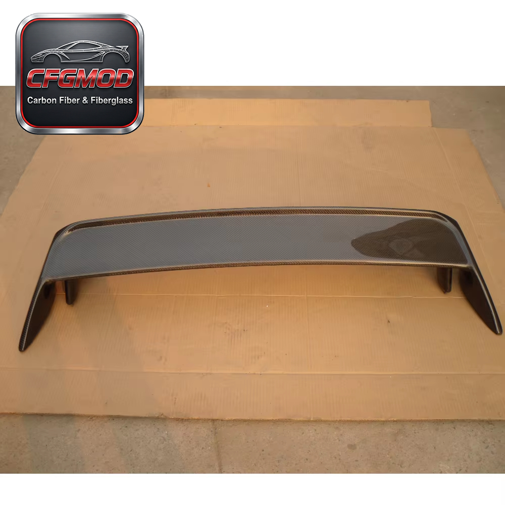 Skyline R32 GTR GTS OEM Style Ducktail Rear Trunk Spoiler Wing Black Carbon Fiber — 3