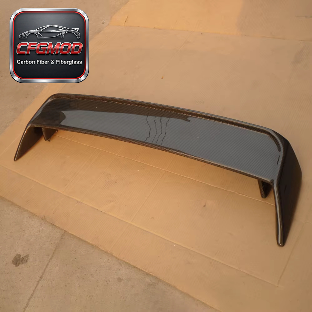 Skyline R32 GTR GTS OEM Style Ducktail Rear Trunk Spoiler Wing Black Carbon Fiber — 4
