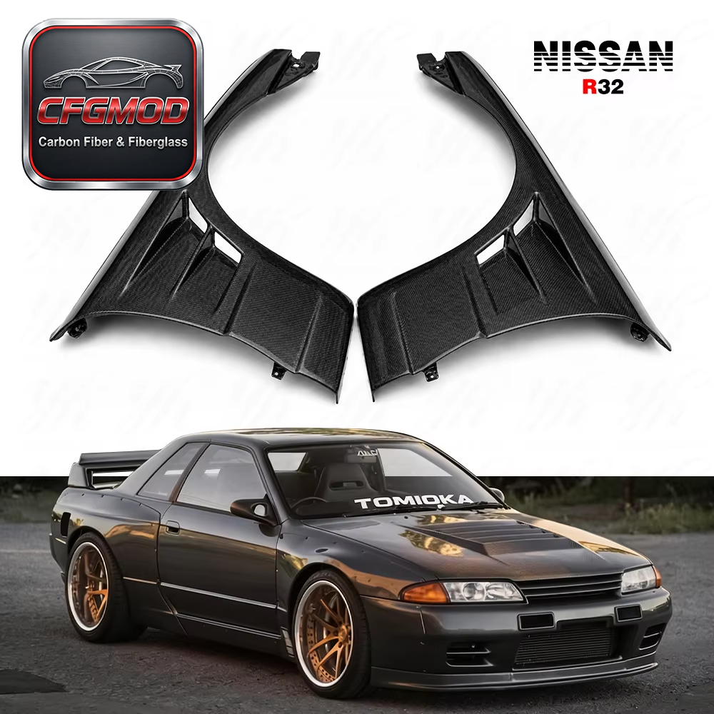 Carbon Fiber Skyline R32 GTS BN-Sports Front Fenders (Pair) CF — 1