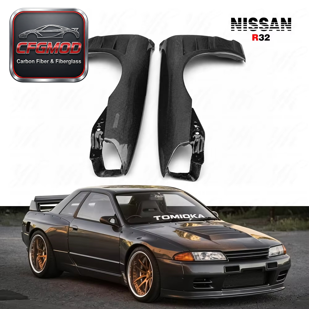 Carbon Fiber Skyline R32 GTS BN-Sports Front Fenders (Pair) CF — 2