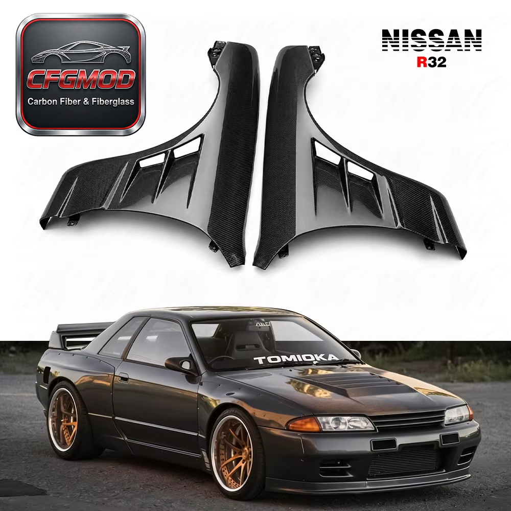 Carbon Fiber Skyline R32 GTS BN-Sports Front Fenders (Pair) CF — 3