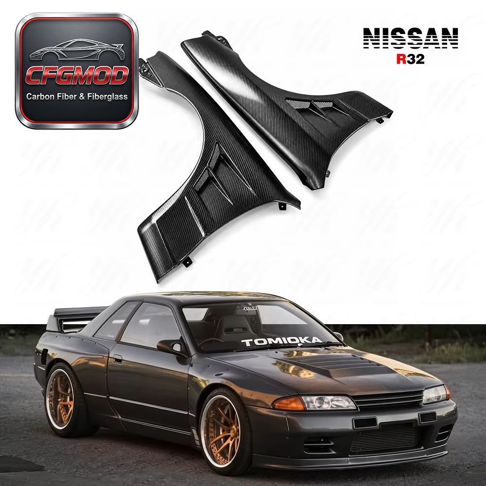 Carbon Fiber Skyline R32 GTS BN-Sports Front Fenders (Pair) CF — 4