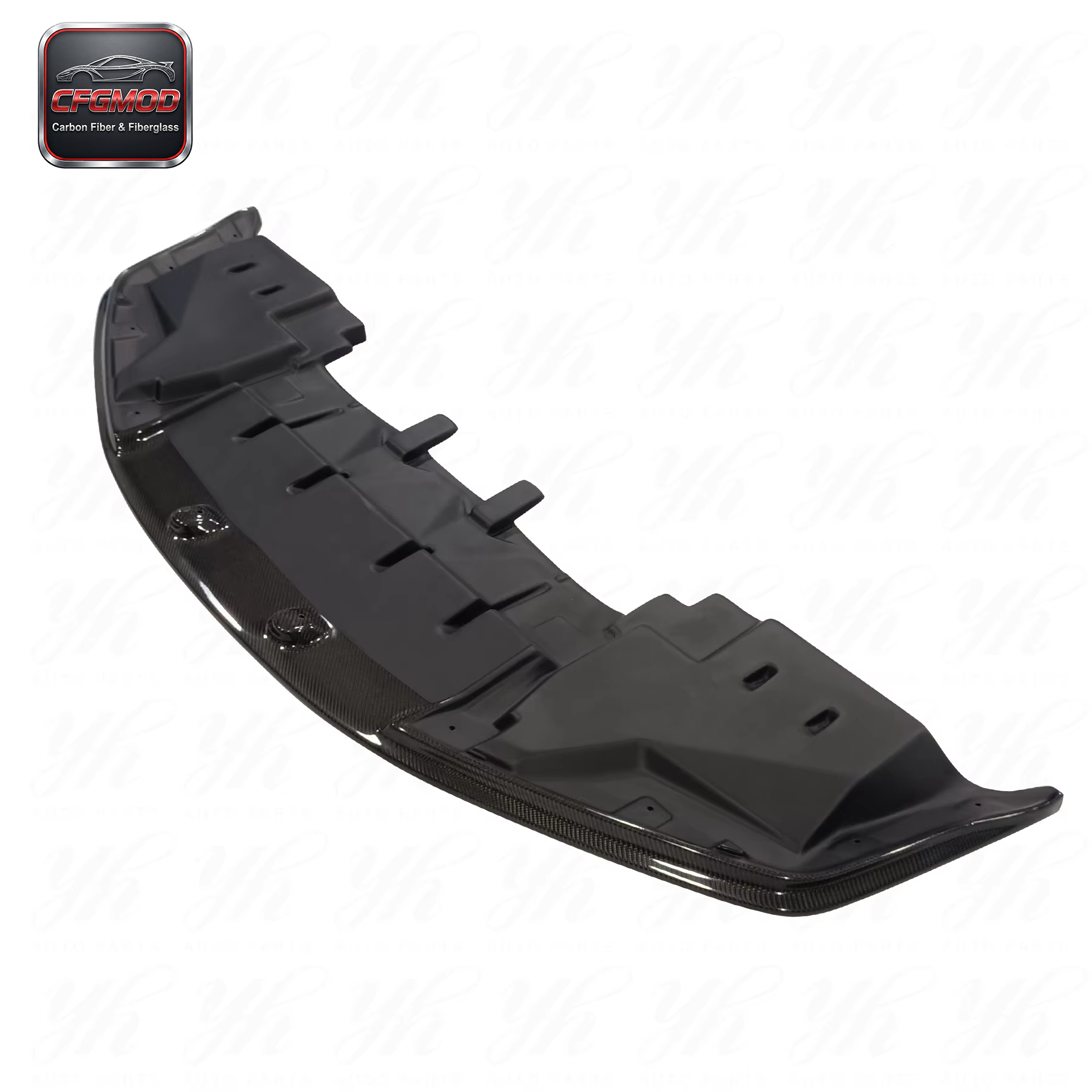 Black Carbon Fiber Front Lip with Under Tray for Skyline R34 GT-R (2008-) Auto Select No Warranty — 2
