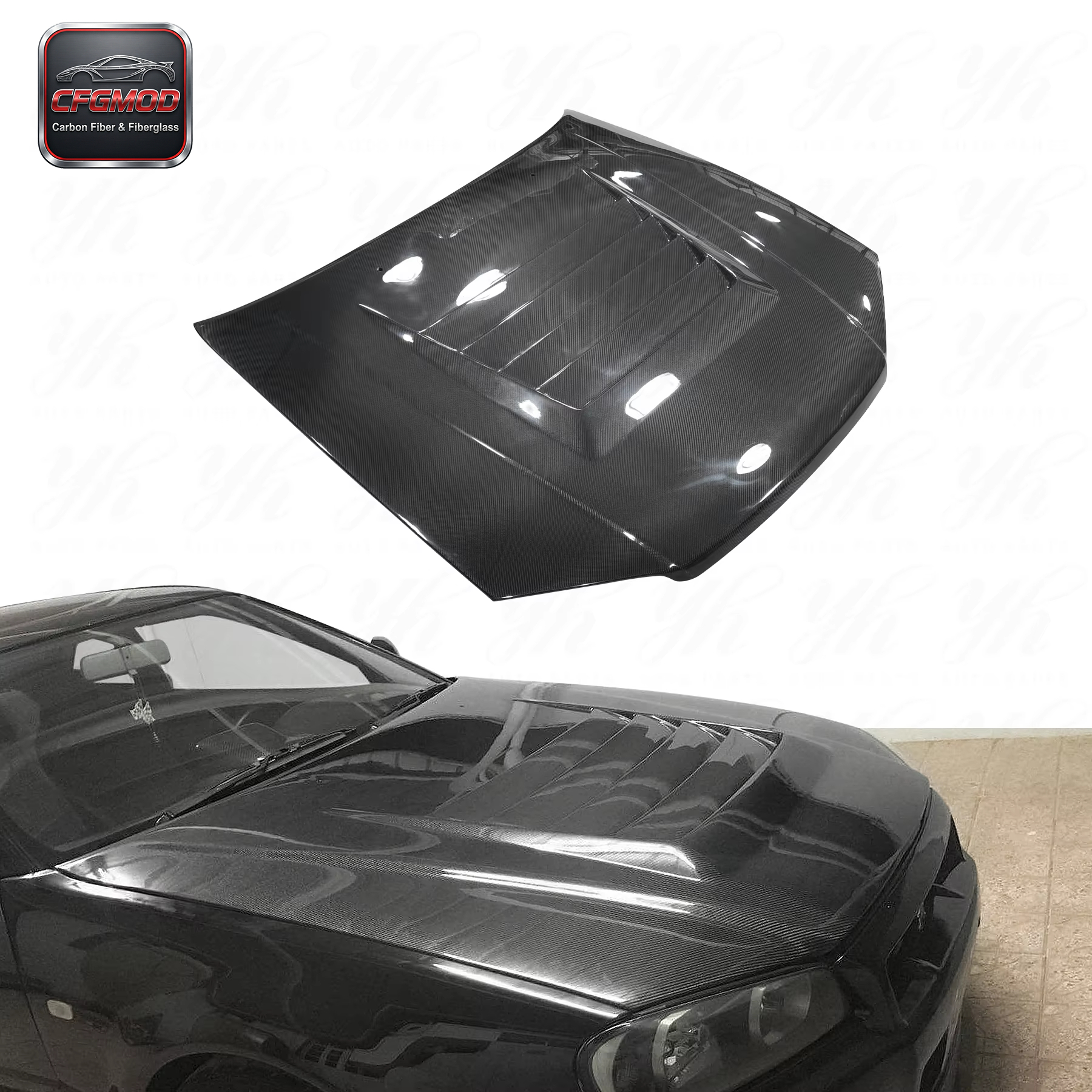 Carbon Fiber Engine Hood for Skyline R34 GTT — 1