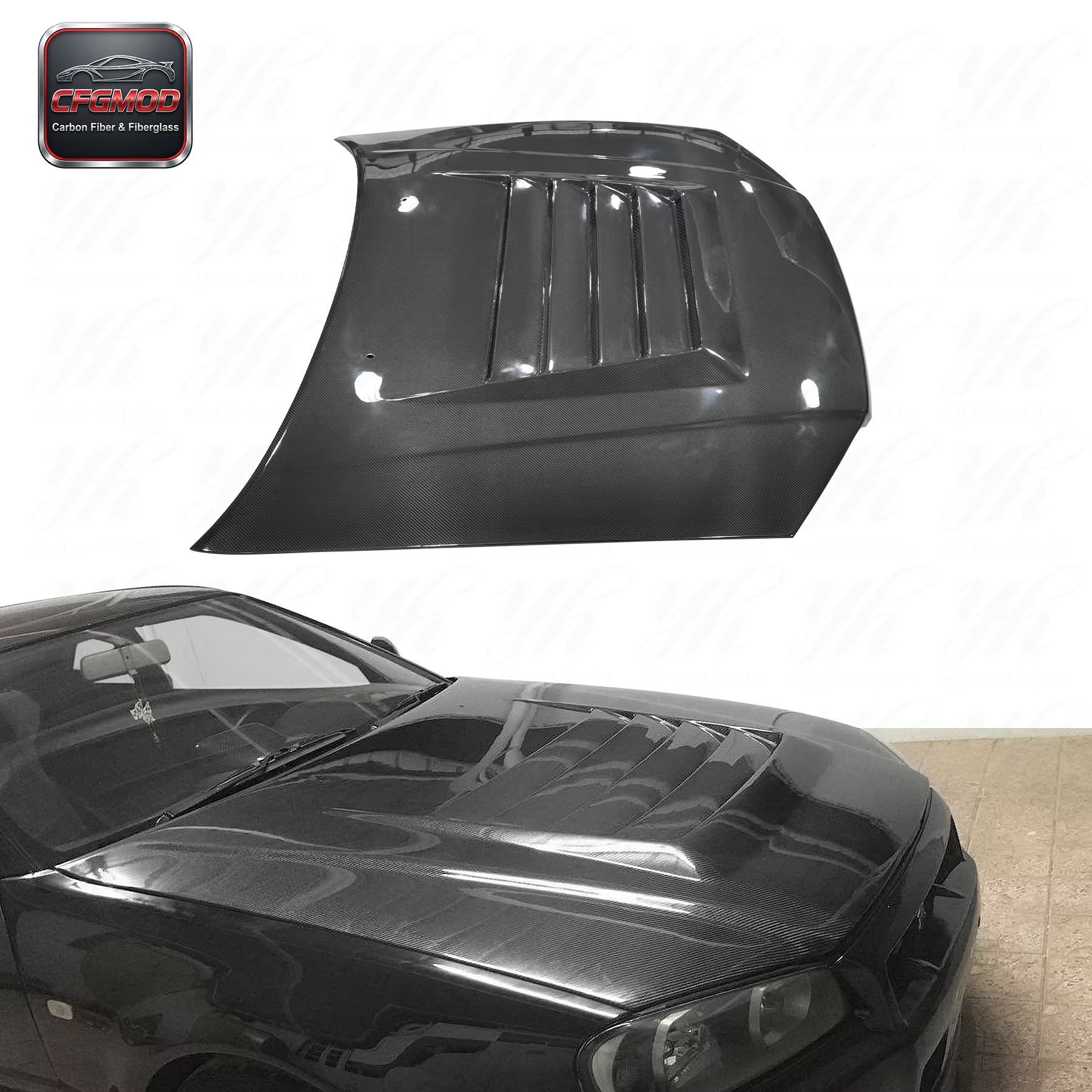 Carbon Fiber Engine Hood for Skyline R34 GTT — 2