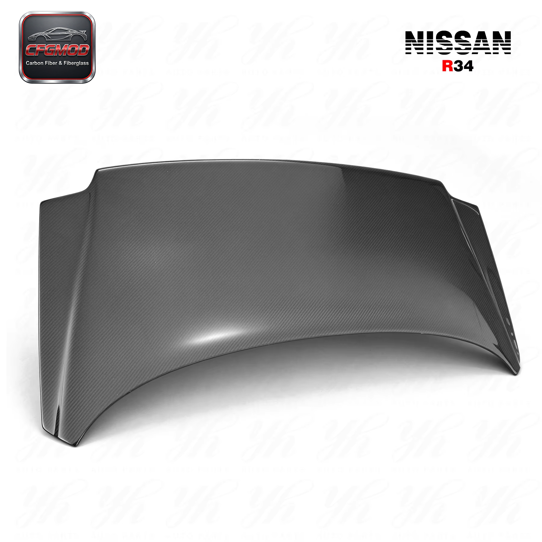 OEM Style Rear Trunk Bootlid Tailgate Break Light Lamp Cutout for 1999-2002 for Skyline R34 GT-R Black — 3
