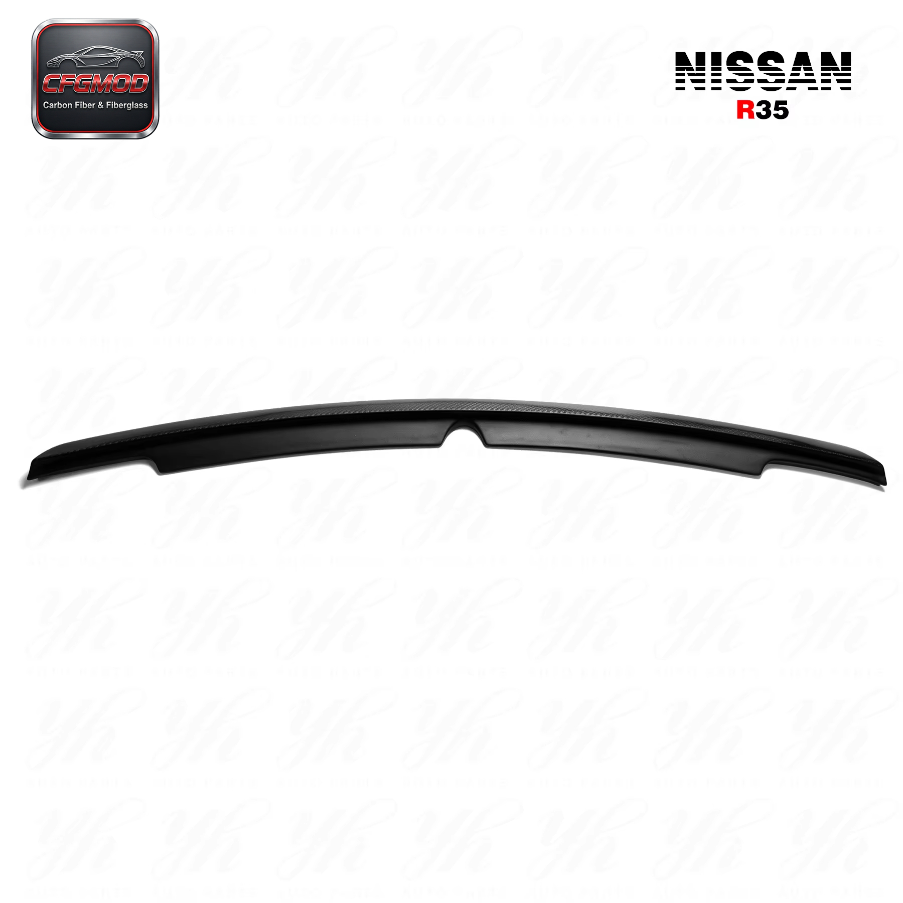 For R35 GTR Wald Style Carbon Fiber Trunk Spoiler — 5