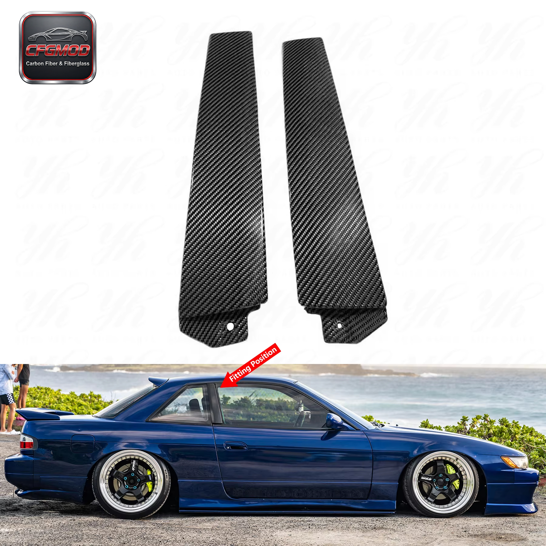 Hot Selling From Manufacturers FRP B-Pillar Cover 2pcs for Carbon Fiber S13 — 3