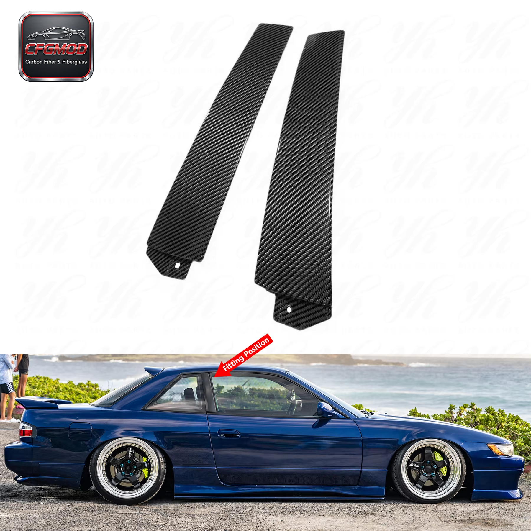Hot Selling From Manufacturers FRP B-Pillar Cover 2pcs for Carbon Fiber S13 — 4